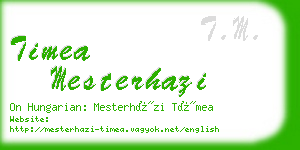 timea mesterhazi business card